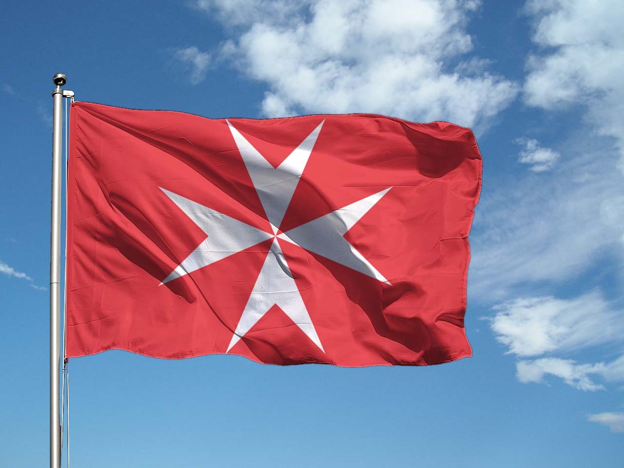 Bandiera da pennone Sovrano Militare Ordine di Malta 150x225cm 
